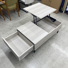 📣良い品が安い‼️✨家具探しは当店へ 　ニトリ　リフティ2CN　昇降式　収納付き　センターテーブル　白　ホワイト　リサイクルショップ　朝霞市　ケイラック朝霞田島店　志木市　和光市　GM456の画像