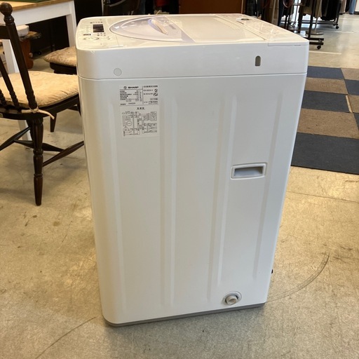 サ2511-141 SHARP 洗濯機 ES-GE5A-V 5.5kg 2017年製 動作確認済み キズ汚れ有り