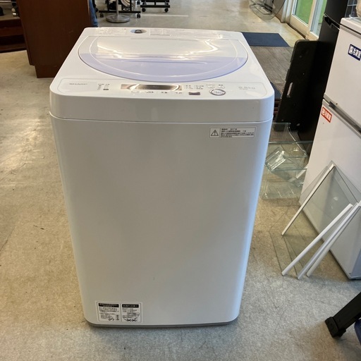 サ2511-141 SHARP 洗濯機 ES-GE5A-V 5.5kg 2017年製 動作確認済み キズ汚れ有り