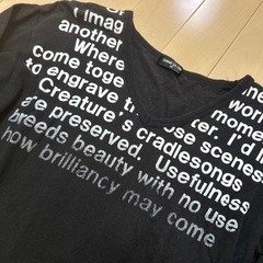 コムサイズム  メンズ　ロンT 黒のＶネックの画像