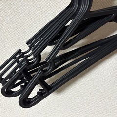 プラスチックハンガー　黒の画像