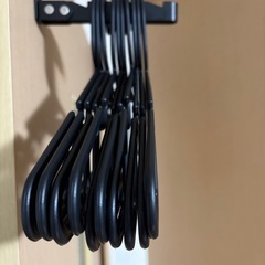 プラスチックハンガー　黒の画像