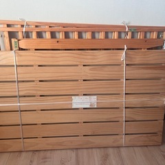 収納付き木製ベビーベット/70×120cmの画像