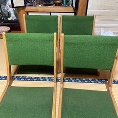 昭和レトロ座椅子4きゃく4脚の画像