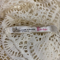 レース調カットソー　白の画像