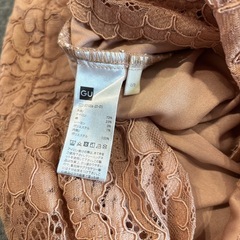 GU レースタイトスカート S ピンク 総レース 上品 通勤 オフィスの画像