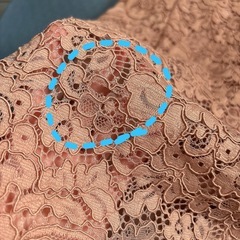 GU レースタイトスカート S ピンク 総レース 上品 通勤 オフィスの画像