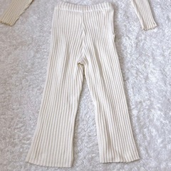 nairo ナイロ　ルームウェアセット　ニット　リブ　アイボリー セットアップの画像