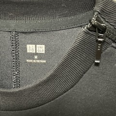 【UNIQLO】レディース ユニクロ M ドライスウェットクルーシャツ 長袖 ブラックの画像