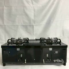 【北見市発】パロマ Paloma ガスコンロ PA-N70B-L E1-4-14 2017年製 黒 一人暮らし 引っ越し 都市ガス用 (E3707yarYM)の画像