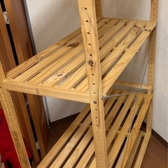 木製　収納棚　ラックの画像