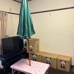 夏のパラソルセットの画像