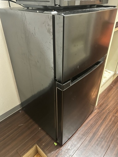 【家電３点】冷蔵庫 洗濯機 電子レンジ アイリスオーヤマ ブラック