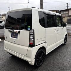 【総額コミコミ】広島発プライムゲート27年NBOX　4WD　SSパッケージ　車検令和８年３月３０日まで　ワンオーナー　4WD　シティブレーキアシスト　純正ナビ　バックカメラ　地デジテレビ　ステアリングリモコン　両側パワースライドドア　純正１４インチアルミホイール　ETC　ドラレコ　スマートキー　プライバシーガラス　タイミングチェーン　ディーラー系オートオークション仕入　軽自動車　格安の画像