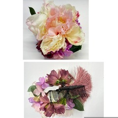 成人式 バッグ 草履(LLサイズ) セット 髪飾り付 カバン 草履 和服 和装小物の画像