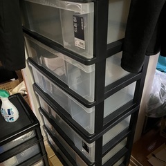 衣装ケース ワイドチェスト 8点セット(カラーボックス タンス まとめ売り 大量)の画像