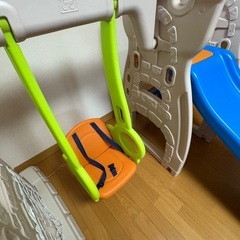 子供用滑り台、ブランコセットの画像