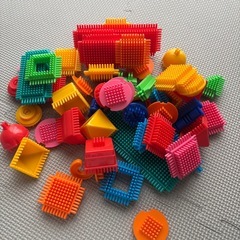 ペタペタブロック 知育玩具　60ピース版（残り53p）おもちゃ　パズルの画像