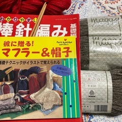 毛糸が 沢山（棒編み基礎編雑誌付き）の画像
