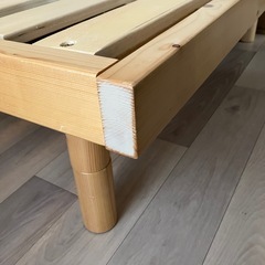 セミダブル　ベッドフレーム　すのこベッド　3段階高さ調整　ローベッドの画像