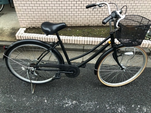 【お値下げ中】【新品パーツ多数】6段オートライト 26インチ艶消しブラック