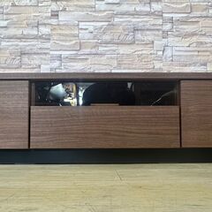 テレビボード ダークブラウン 木目模様 幅150㎝ 奥行39.5㎝×高さ30.5㎝ ボード TV台 AVボード★近隣配送無料 買取帝国 朝霞店の画像