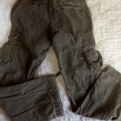 ユニクロカーゴパンツ黒　S 76の画像