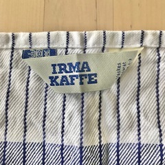 イヤマ　Irma　キッチンタオル　チェック柄　ホワイト　ブルー　2点　セットの画像