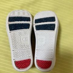 【18cm】Champion スリッポンシューズ ネイビー/レッドの画像