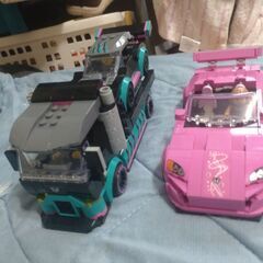 レゴブロック　車2台セット　組み立て済み完成品の画像