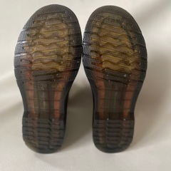 合成皮革 冬用 ブーツ スノーブーツ 25㎝ ブラック ダメージ塗装 スケルトン ゴム底 未使用自宅保管品  の画像