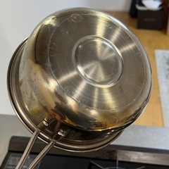 ステンレス二段蒸し鍋（ガラス蓋付き）の画像