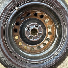 タイヤ　鉄ホイール付き　165/70R14  4本セットの画像