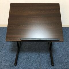 角度昇降調節付きデスク KC-7906N1 ダークブラウン/ブラック クローマ50 サイドデスク 昇降式パソコンデスク/学習机/勉強机/作業台の画像