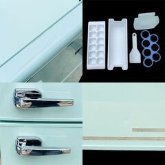 ★動作確認済み★冷蔵庫　レトロデザイン　A-Stage　2019年製　85L　ARD-90LG　ライトグリーンの画像