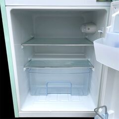 ★動作確認済み★冷蔵庫　レトロデザイン　A-Stage　2019年製　85L　ARD-90LG　ライトグリーンの画像