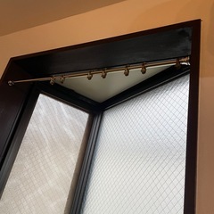突っ張り棒　室内　カフェカーテン用ポール　ゴールドの画像