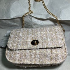 新品未使用、ツィードチェーンバッグの画像