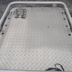 【希少】REMCO レンコ アルミ ルーフラック 作業デッキ付 ランクル70/80 サファリ ハイラックス等 4灯フォグ付きの画像