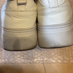 スニーカー 白 厚底 38 24〜24.5cmの画像