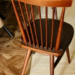 古道具　アンティーク家具　スピンドルバック調　ダイニングチェア2脚セット！の画像