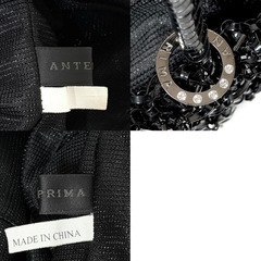 【未使用級】ANTEPRIMA アンテプリマ スクエア グリッター ワイヤーバッグ エナメルブラックの画像