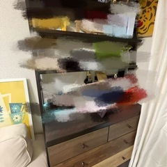 ニトリ　チェストラック(ランダム2 80 DBR)の画像