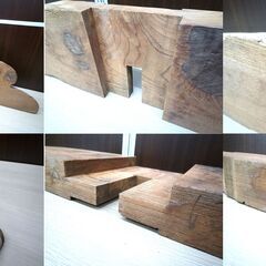 ② 建造物の一部 部材 彫刻 木製 レトロ 横幅 約85cm 厚み 約5.2cm 中古 苫小牧西店の画像