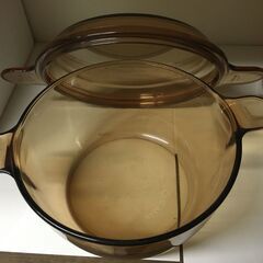 ガラス製の鍋３点セットの画像