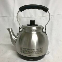 【北見市発】ドリテック DRETEC 電気やかん PO-313 2012年製 1L シルバー 一人暮らし ケトル 卓上 (E3717wM)の画像