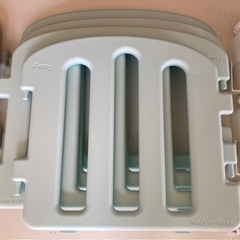 ベビーサークル ifam ベビーゲート プレイサークル スタンド 2個 自立式 グレー ホワイトの画像