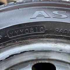 タイヤ　2本セット　鉄ホイール付きの画像