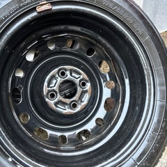 タイヤ　2本セット　鉄ホイール付きの画像