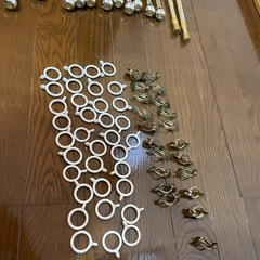 突っ張り棒　室内　カフェカーテン用ポール　ゴールドの画像